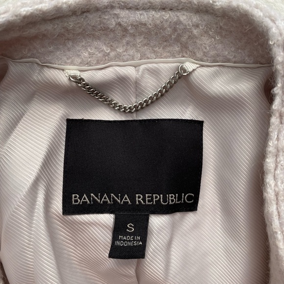 BANANA REPUBLIC Cream Color Wool Moto Jacket | Size Small - Picture 7 of 11